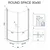 Tuš kabina Rea Round Space N2 90