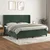 Vidaxl Box spring postelja z vzmetnico temno zelena 200x200 cm žamet