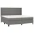 Vidaxl Box spring postelja z vzmetnico temno siva 200x200 cm blago