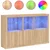 Komoda s LED svjetlima boja hrasta sonome 162 x 37 x 100 cm