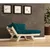 Hanah Home Baštenska sofa sa jednim sedištem i jastukom, Naturalna i petrol-plava