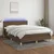 Vidaxl Box spring postelja z vzmetnico LED temno rjava 140x200cm blago