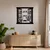 WallXpert metalni zidni ukras DCV-1027-MT, otvoren prozor sa biljkama i pticama, 50 x 50 cm, crni