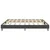 Vidaxl Boxspring postelja temno siva iz blaga 200x200 cm