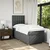 vidaXL Box spring postelja z vzmetnico temno siva 80x200 cm blago