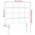 Vidaxl LED posteljno vzglavje modro 90x5x118/128 cm blago