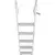 VEVOR Pristaniška lestev 5 stopenj Odstranljiva 61x455x1825 cm Proti drsenju