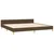 Vidaxl Posteljni okvir brez vzmetnice temno rjav 200x200 cm blago