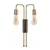 Opviq Zidna lampa E27 Socket, Zlatno-Crna