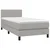 Vidaxl Box spring postelja z vzmetnico LED svetlo siva 90x190 cm blago