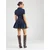 Tommy Jeans Obleka Slim Mini temno modra