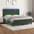 Vidaxl Box spring postelja z vzmetnico LED tem. zelena 180x200cm žamet
