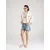 CONVERSE Majica ECHO PALMS  ecru / golobje modra