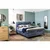 Esposa BOXSPRING POSTELJA 180 cm  x 200 cm , tekstil modra