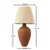 Opviq Stona lampa BK018, O25,20 cm, IP20, Krem-braon