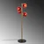Opviq Podna lampa Benek-15-14541, 36x36x135 cm, IP20, Zlatno-crvena boja