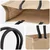 vidaXL Jutene torbe 5 pcs Naravna in črna 42 x 33 x 19 cm