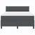 Vidaxl LED Box Spring Postelja Temno siva in bela 140 x 190 cm