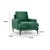 Atelier del Sofa Fotelja Papira 90x88x80cm Zelena