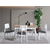 HANAH HOME Trpezarijski sto i stolice Milla White Natural