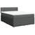 Vidaxl Box spring postelja z vzmetnico temno siva 160x200 cm blago