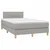 Vidaxl Box spring postelja z vzmetnico LED sv. siva 120x200 cm blago