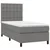 vidaXL Box spring postelja z vzmetnico temno siva 80x200 cm blago