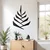 WallXpert metalni zidni ukras DCV-1059-MT, stilizovani palmin list, 70 x 50 cm, crni