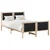 vidaXL Konstrukcija postelje z vzglavjem Črna 120 x 200 cm blago