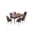 Hanah Home Set Trpezarijski sto i 6 stolica Han, Prljavo roze