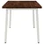 vidaXL 120 x 70 x 75 cm Masiven les akacije Temno rjava in bela