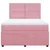 vidaXL Box spring postelja z vzmetnico roza 140x190 cm žamet