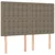 Vidaxl Box spring postelja z vzmetnico taupe 140x190 cm blago