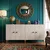 Hanah Home komoda Squarel 150, 150 cm, bela / travertin