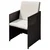 Vidaxl Vrtni stoli 3 szt. Rjava 56 x 52 x 87 cm Poly ratan