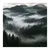 Slika temne gore nad gozdno meglo - 40x40
