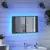 LED kupaonski ormarić s ogledalom boja hrasta 80x12x45 akrilni