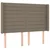 Vidaxl Box spring postelja z vzmetnico LED taupe 140x200 cm blago
