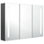 LED kupaonski ormarić s ogledalom 89 x 14 x 62 cm sivi