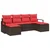 Set sofe 6 pcs Smeđa poliratan