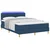 Vidaxl LED Box Spring Postelja z LED trakami Modra 160 x 200 cm blago
