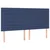 Vidaxl LED posteljno vzglavje modro 160x5x118/128 cm blago