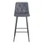 BE NADO stolček - temno siv žamet / črne noge x 4