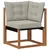 Set vanjskih sofa s jastukom 10 pcs Prirodna i Svjetlosiva