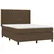 Vidaxl Box spring postelja z vzmetnico temno rjav 140x190 cm blago