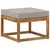 Set vanjskih sofa s jastukom 6 pcs Prirodna i svijetlo siva