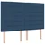 LED Box Spring Krevet s madracem Plava 140 x 200 cm tkanina