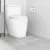 Prostirka protiv klizanja s izrezom za WC Siva 50 x 50 cm PP