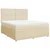 Vidaxl Box spring postelja z vzmetnico krem 180x200 cm blago