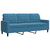 4-dijelni set sofa s jastucima plavi baršunasti
